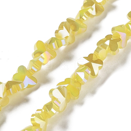 Electroplate Butterfly Glass Beads Strands EGLA-A036-08A-AB03-1