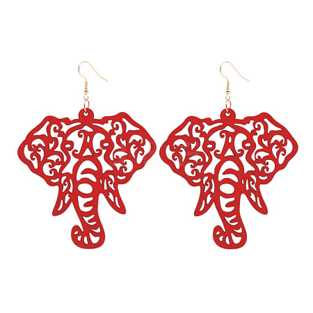 Hollow Wood Dangle Earrings FS-WG18EE7-01-1