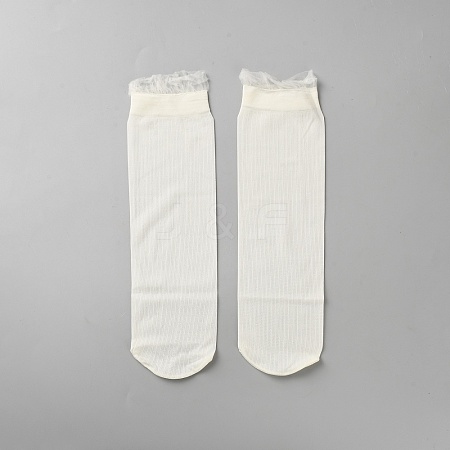 Solid Color Acrylic Fiber Socks AJEW-WH20067-059A-1