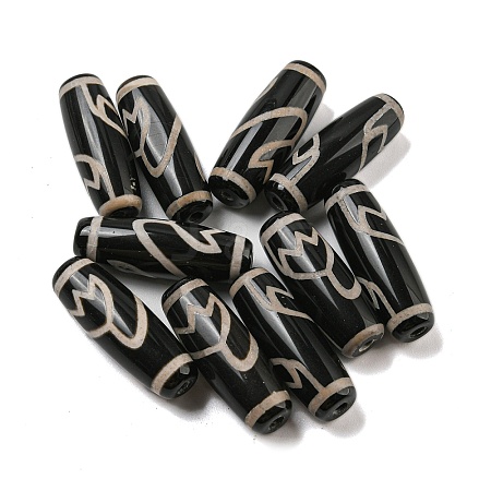 Tibetan Style dZi Beads Strands G-P526-B01-1