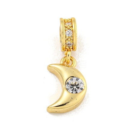 Brass Micro Pave Clear Cubic Zirconia Pendants KK-U007-02G-07-1