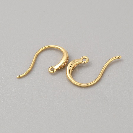 Brass Earring Hooks LS-KK-WH0001-19G-1