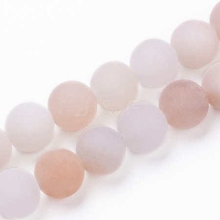 Natural Pink Aventurine Beads Strands X-G-F520-56-8mm-1