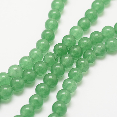 Natural Green Aventurine Bead Strands X-G-P281-01-8mm-1