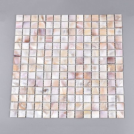 Natural Freshwater Shell Mosaic Tile Cabochons SHEL-Q029-05B-1