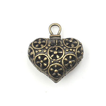 Heart Theme Tibetan Style Alloy Pendants PW-WG8919A-01-1