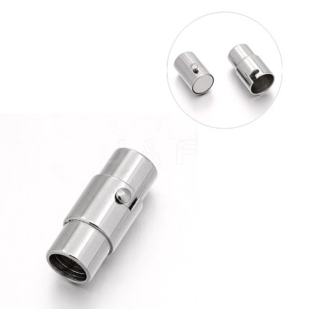 Tarnish Resistant 304 Stainless Steel Column Locking Tube Magnetic Clasps LS-STAS-E089-05D-1