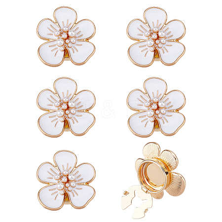 6Pcs Alloy Enamel Cufflinks DIY-FH0009-79A-1