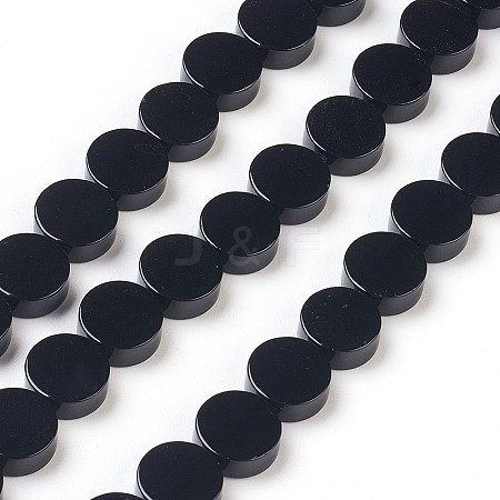 Natural Black Onyx Beads Strands G-K282-04A-1