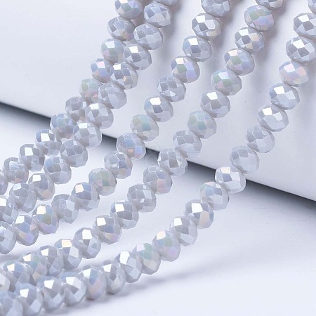 Electroplate Glass Beads Strands EGLA-A034-P10mm-B11-1