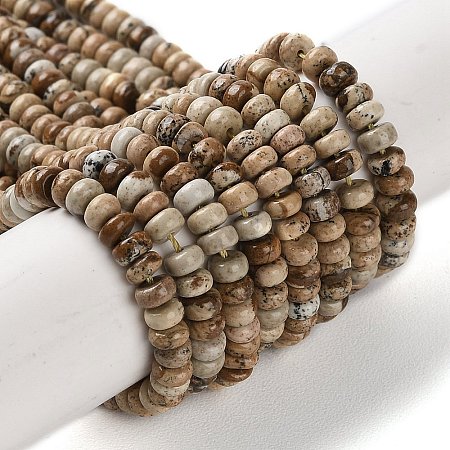 Natural Picture Jasper Beads Strands G-H292-A03-01-1