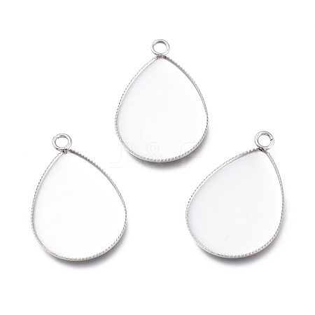Tarnish Resistant 304 Stainless Steel Pendant Cabochons Settings for Fashion Jewelry STAS-M283-02P-1
