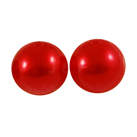 ABS Plastic Imitation Pearl Cabochons SACR-S738-10mm-Z1-1
