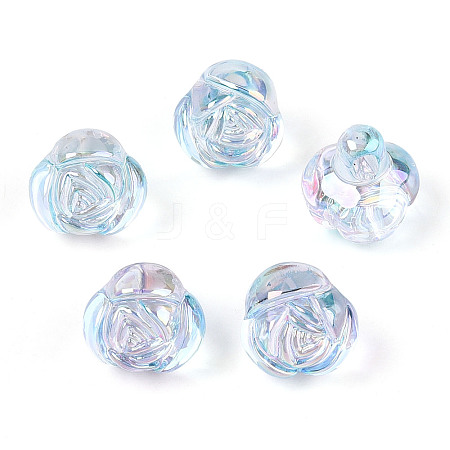 Electroplate Transparent Acrylic Beads PACR-CJC0008-08C-1