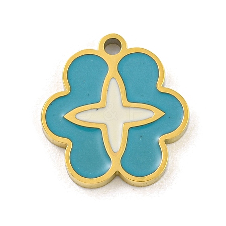 316 Surgical Stainless Steel Enamel Charms STAS-M073-33A-02G-1-1