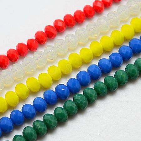 Imitation Jade Glass Bead Strands GLAA-F001-10x8mm-M-1