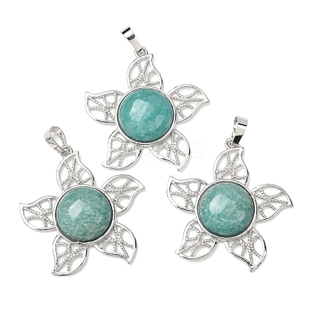 Natural Amazonite Pendants GG-CBA0251-06P-1