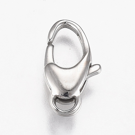 Polished 316 Surgical Stainless Steel Lobster Claw Clasps X-STAS-Z013-05A-1