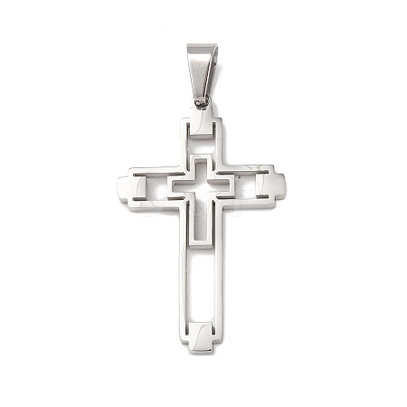 304 Stainless Steel Pendants STAS-P421-06P-1