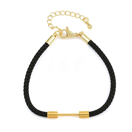 Braided Steel Wire Bracelet Making KK-CBA6056-03I-G-1