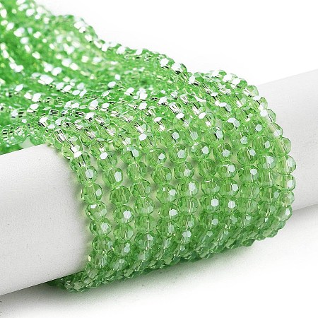 Electroplate Transparent Glass Beads Strands EGLA-A035-T3mm-A09-1