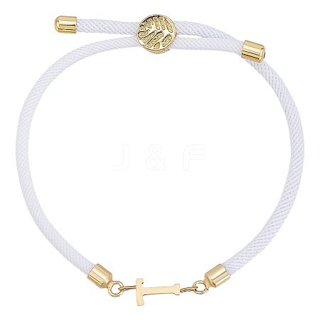 1pc Adjustable Nylon Cord Slider Bracelets for Women BJEW-LP0001-33T-G-1