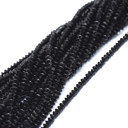 Natural Black Tourmaline Beads Strands G-I249-D13-1