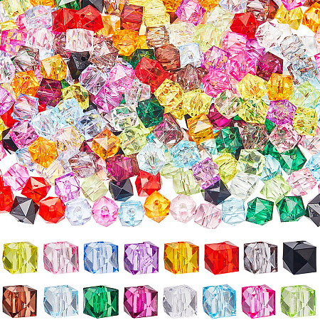 384Pcs 16 Colors Transparent Acrylic Beads TACR-SC0001-37-1