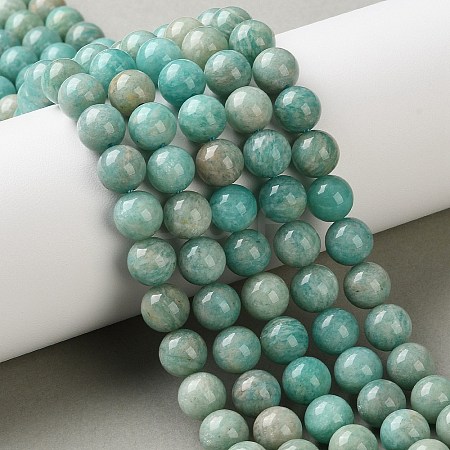 Natural Amazonite Beads Strands G-F602-02-8mm-01-1