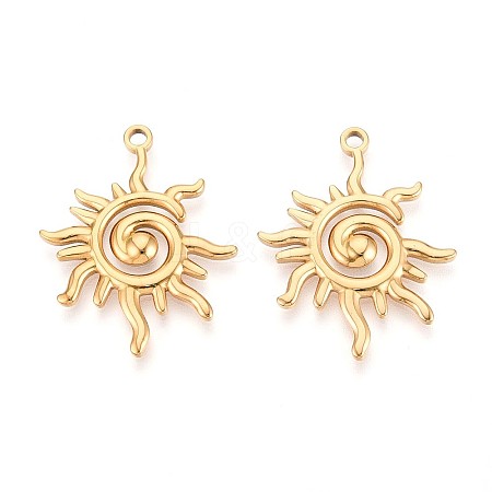 304 Stainless Steel Pendants STAS-T065-07G-1