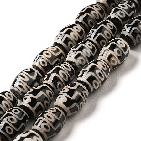 Tibetan Style dZi Beads Strands G-F726-A11-1