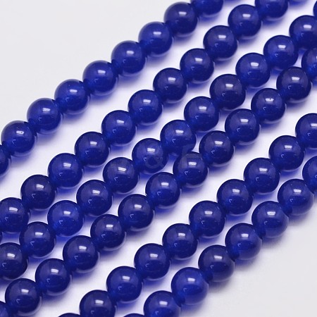 Natural & Dyed Malaysia Jade Bead Strands G-A146-6mm-A22-1