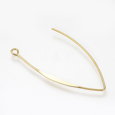 Brass Earring Hooks Findings X-KK-T020-27G-1