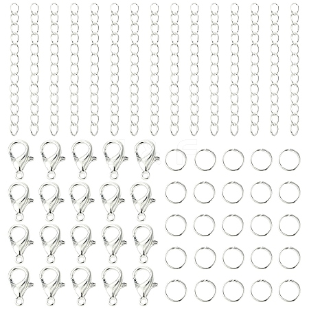 Iron Ends with Twist Chain Extension & Open Jump Rings DIY-YW0010-74S-1