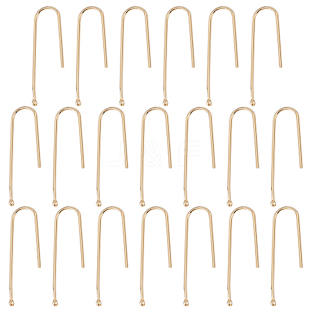 20Pcs Brass Ear Wire KK-ME0001-33-1