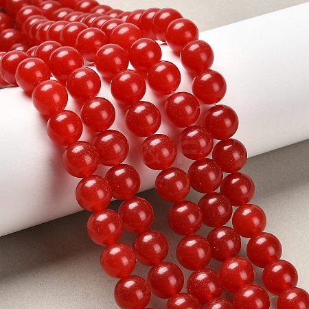 Natural & Dyed Malaysia Jade Bead Strands G-A146-10mm-A02-1