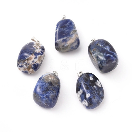 Natural Sodalite Pendants X-G-k302-B12-1