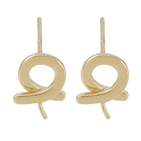 Brass Stud Earring Findings KK-G497-31G-1