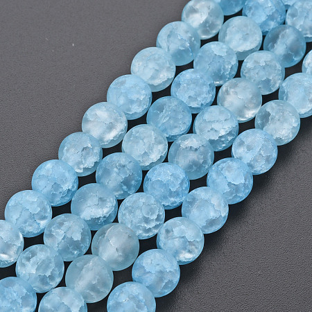 Crackle Glass Beads Strands X-GLAA-S192-D-008C-1