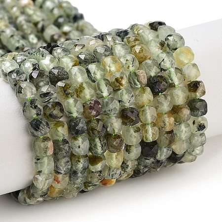 Natural Prehnite Beads Strands G-B088-E16-04-1