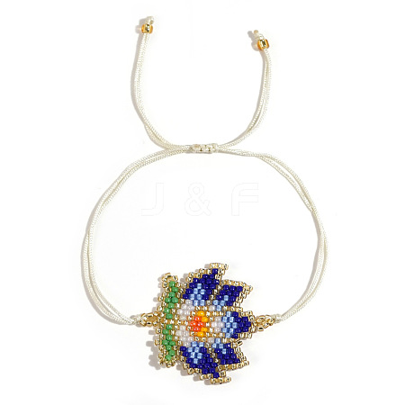 Exquisite Handmade Beaded Lotus Bracelet with Chinese Style Design EK5848-1-1