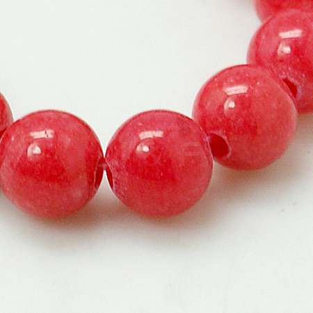 Natural Mashan Jade Round Beads Strands G-D263-8mm-XS16-1