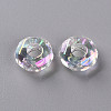 Transparent Acrylic European Beads X-TACR-S156-013-2