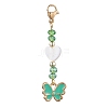 Butterfly Alloy Enamel Pendant Decorations HJEW-JM01775-4