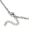 304 Stainless Steel Singapore Chain Necklaces NJEW-JN02930-03-3