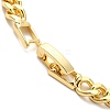 Green Cubic Zirconia Double Leopard Link Bracelet with Curb Chains for Men Women KK-H434-13G-5