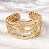 304 Stainless Steel Multi Layered Cuff Bangles for Women BJEW-L719-03B-G-2