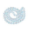 Electroplate Transparent Glass Beads Strands EGLA-Q136-02A-09-2