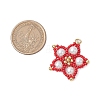 Glass Seed Beaded Star Pendants PALLOY-MZ00524-3