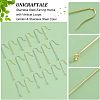 Unicraftale 160Pcs 4 Style 316 Surgical Stainless Steel Earring Hooks STAS-UN0039-38-3